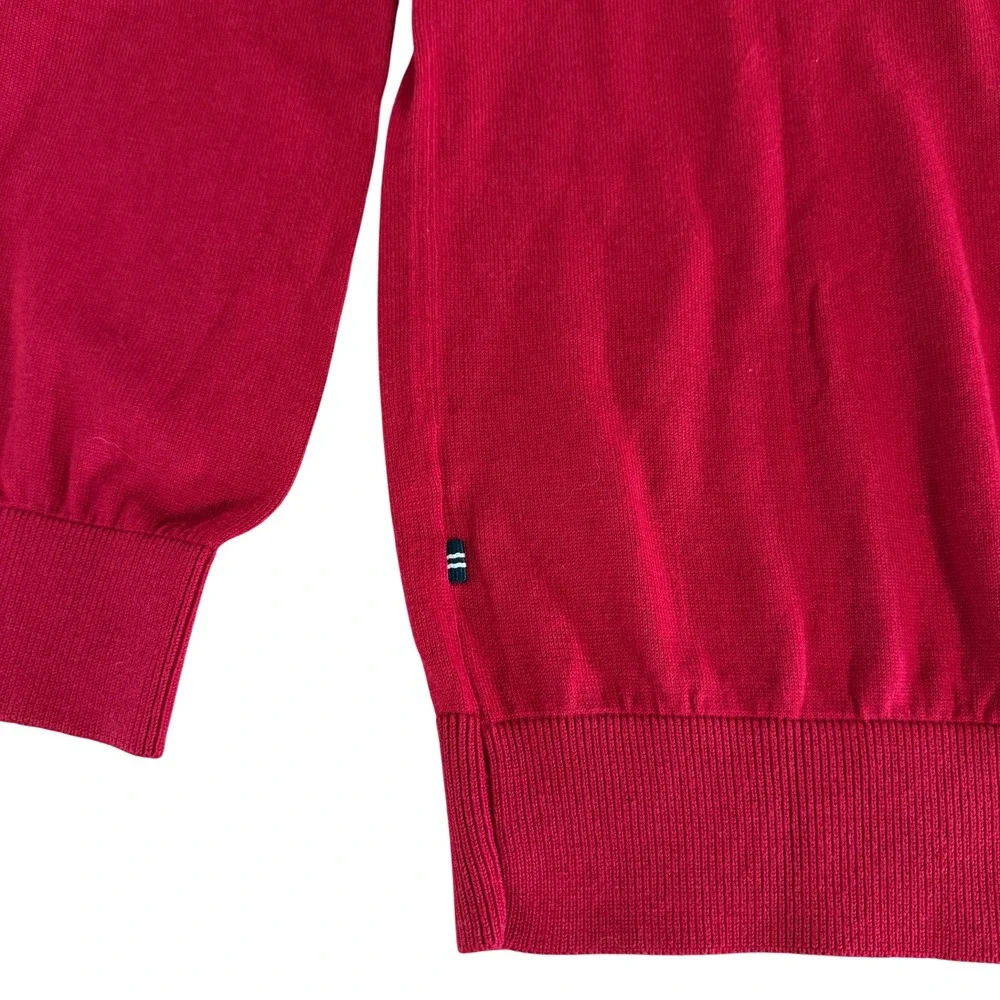 Nautica Men's Red Crew Neck Long Sleeve Sweater Luxury Performance Size L